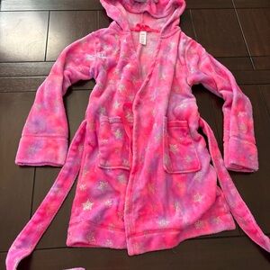 Justice Pink Starry Kids Robe